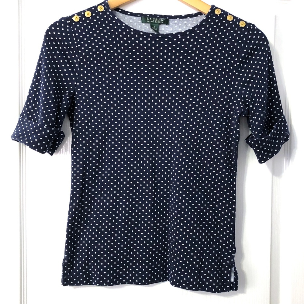 Ralph Lauren Nautical Polka Dot Shirt Size Small
